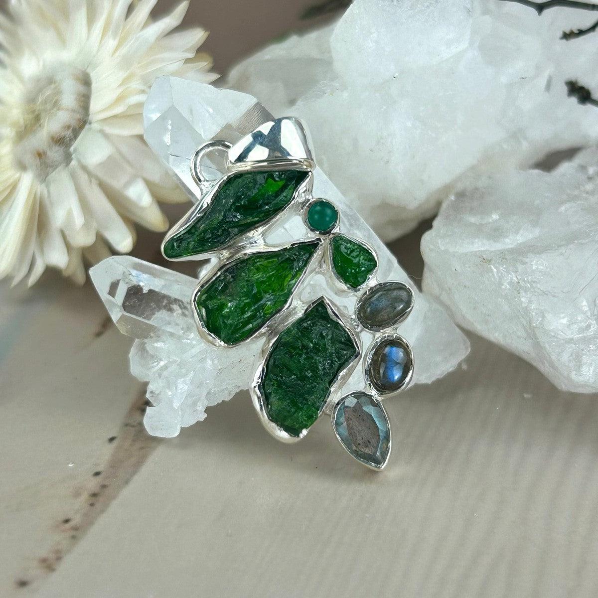 Chrome Diopside And Labradorite Jewellery