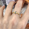 Tanzanite Marquise Cut Gold Ring
