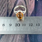 Oval Citrine Sterling Silver Ring