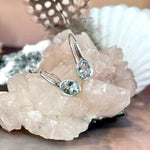 Aquamarine Oval Cut Drop Earrings