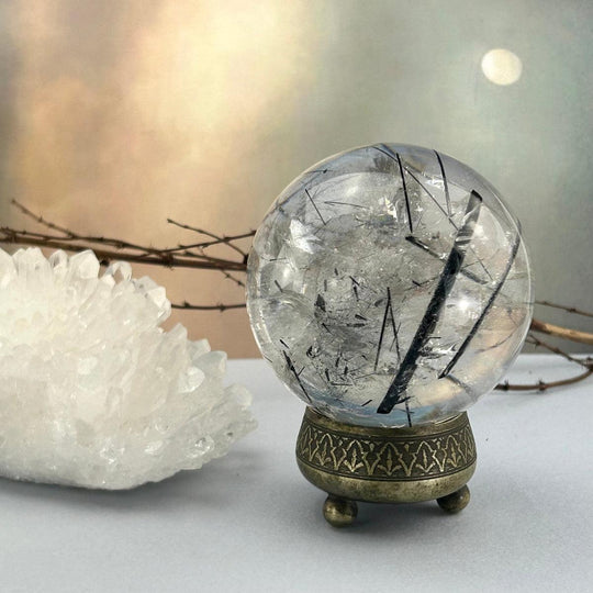 Tourmalated Quartz Crystal Ball 8cm