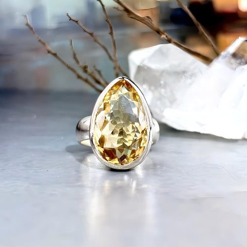 Large Ring Size Citrine 