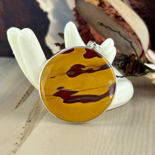 Mookaite Round Disc Pendant