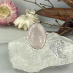 Rose Quartz Oval Ring