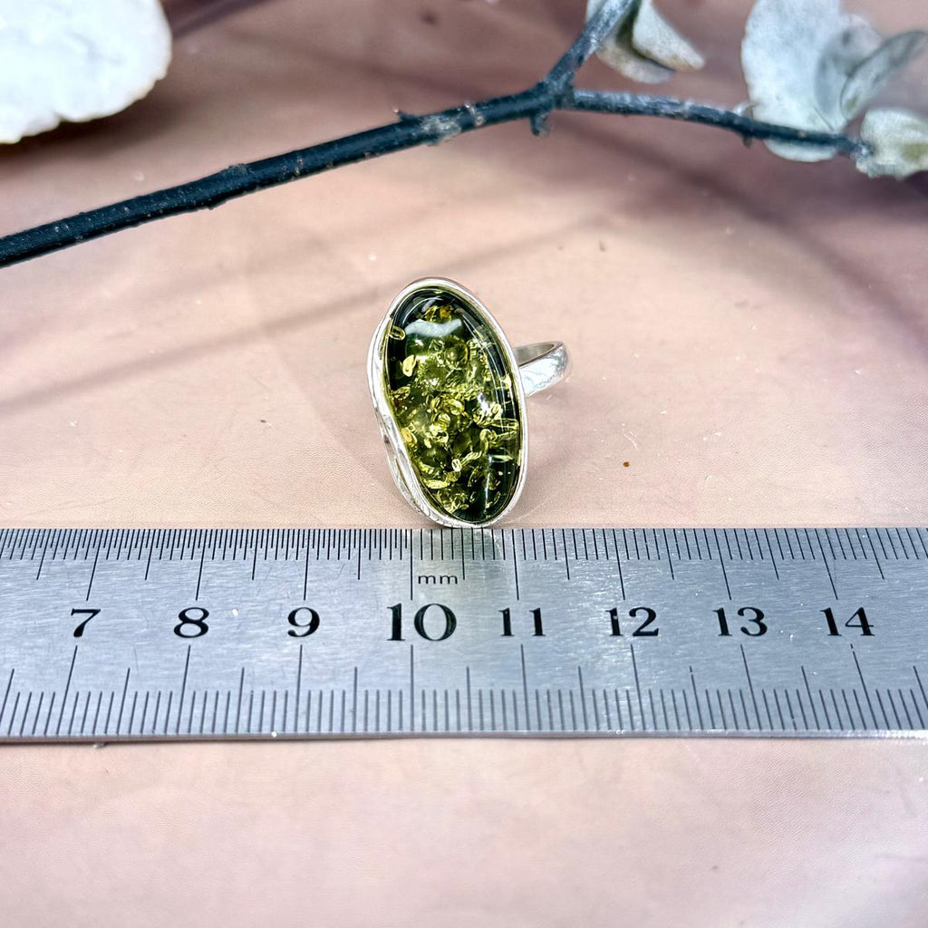 Oval Baltic Amber Ring