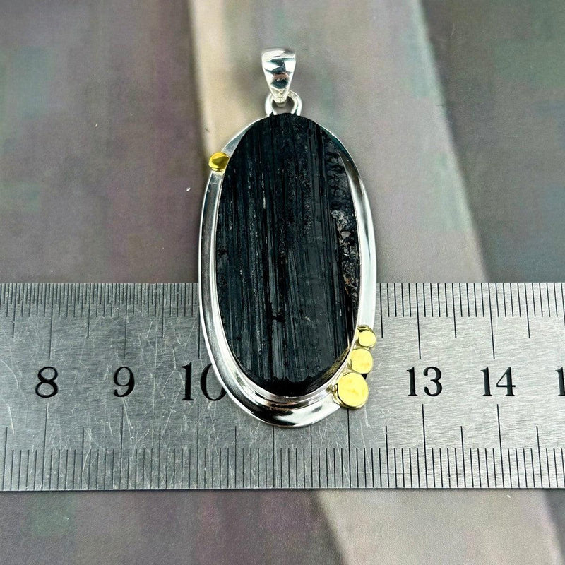 Black Tourmaline Raw Assorted Shape Pendants