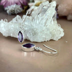 Amethyst Dangly Sterling Silver Earrings