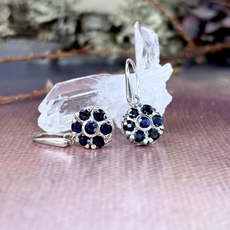 Sterling Silver Sapphire Drop Earrings