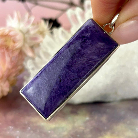 Charoite Rectangle Pendant