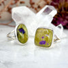 Purple And Green Crystal Ring