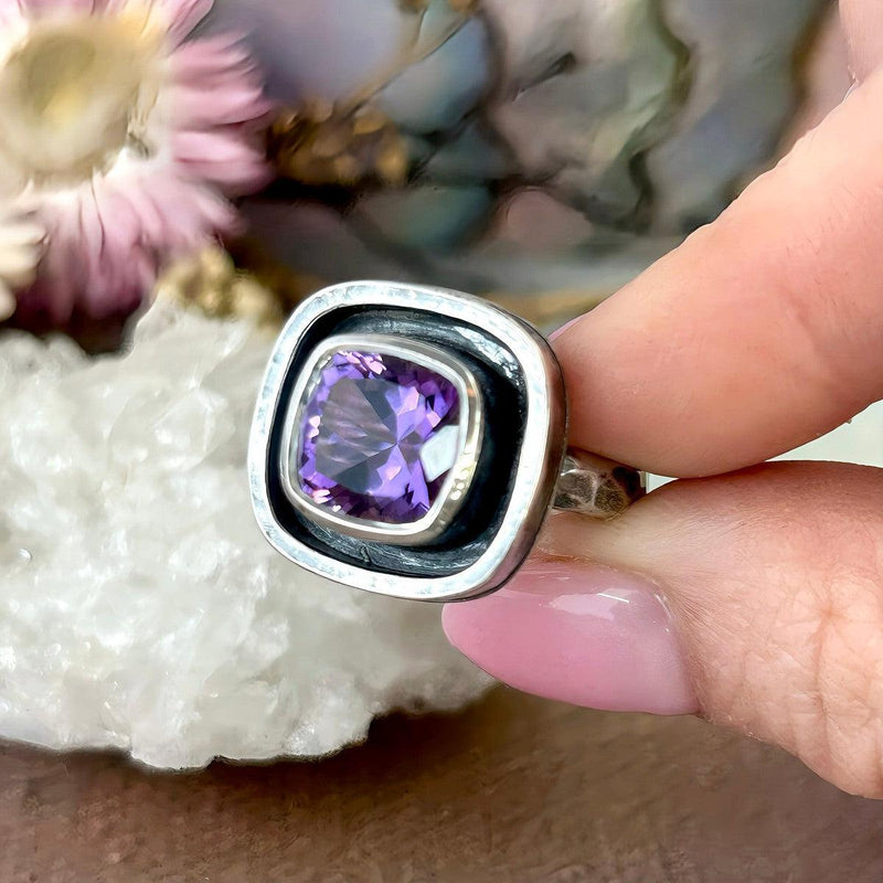 Chunky Amethyst Ring