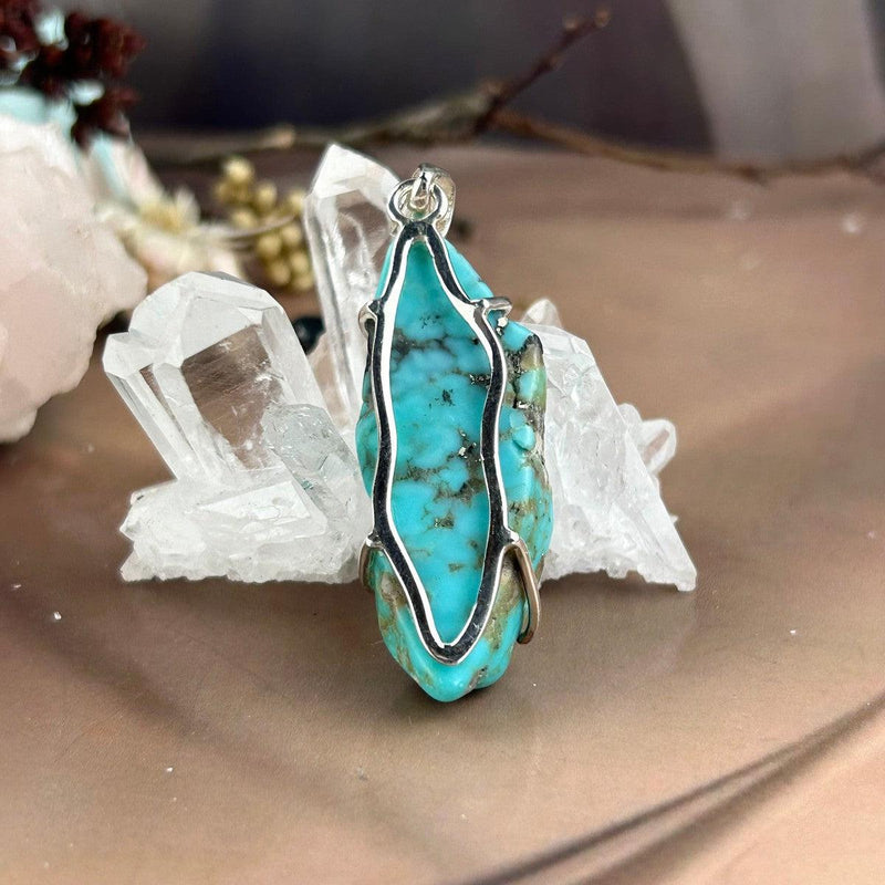 Unique Raw Turquoise Pendant