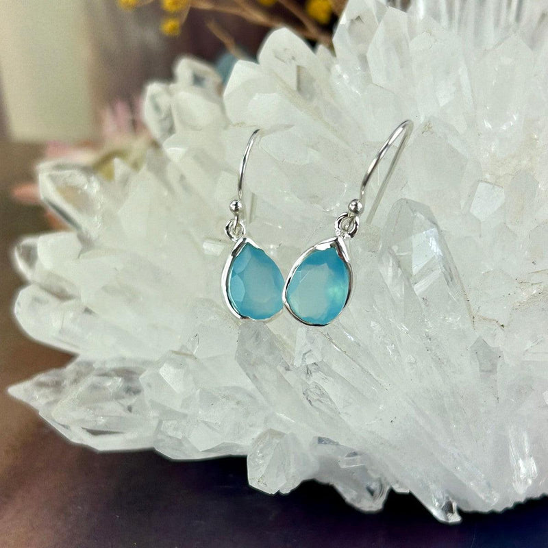 Light Blue Crystal Earrings