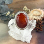 Large Band Size Carnelian Ring