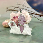 Pink Gemstone Silver Pendant
