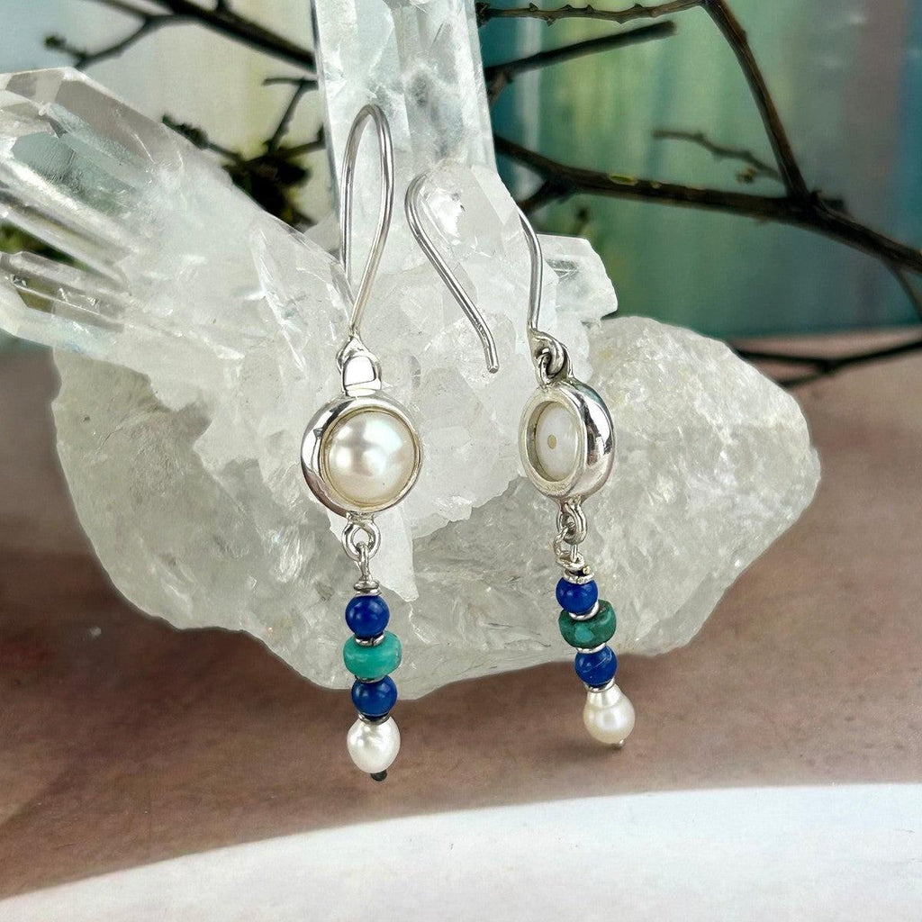 Bohemian Pearl And Crystal Earrings