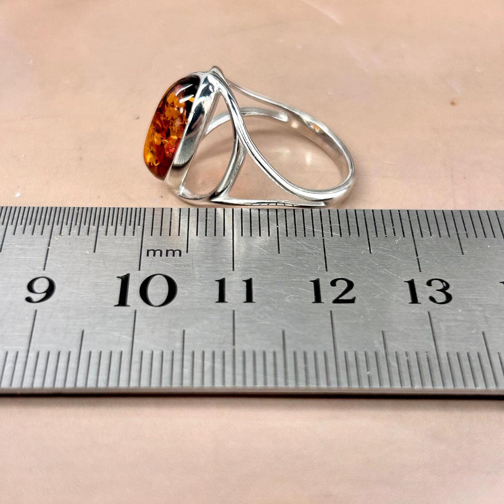 Modern Baltic Amber Ring
