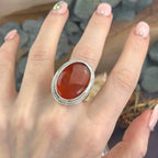Ornate Detailed Carnelian Ring