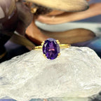 Oval Cut Amethyst Ring