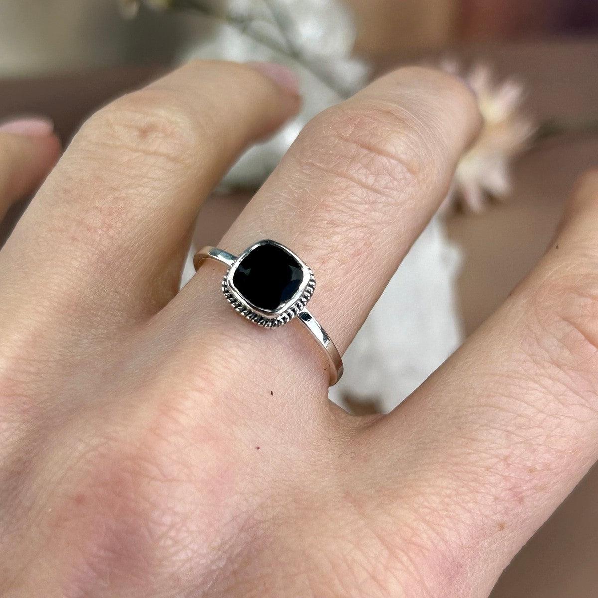 Onyx Sterling Silver Ring