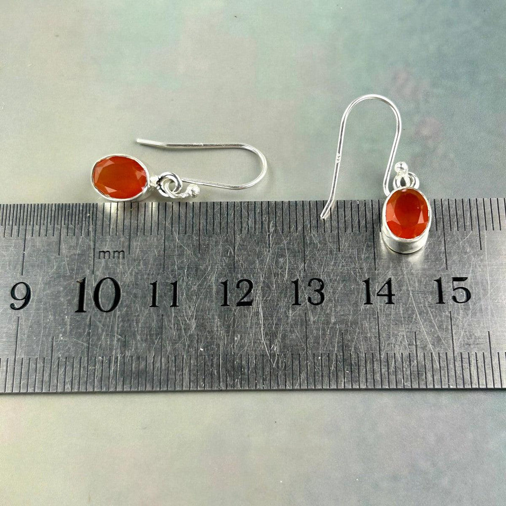 Delicate Oval Cut Gemstone Earrings
