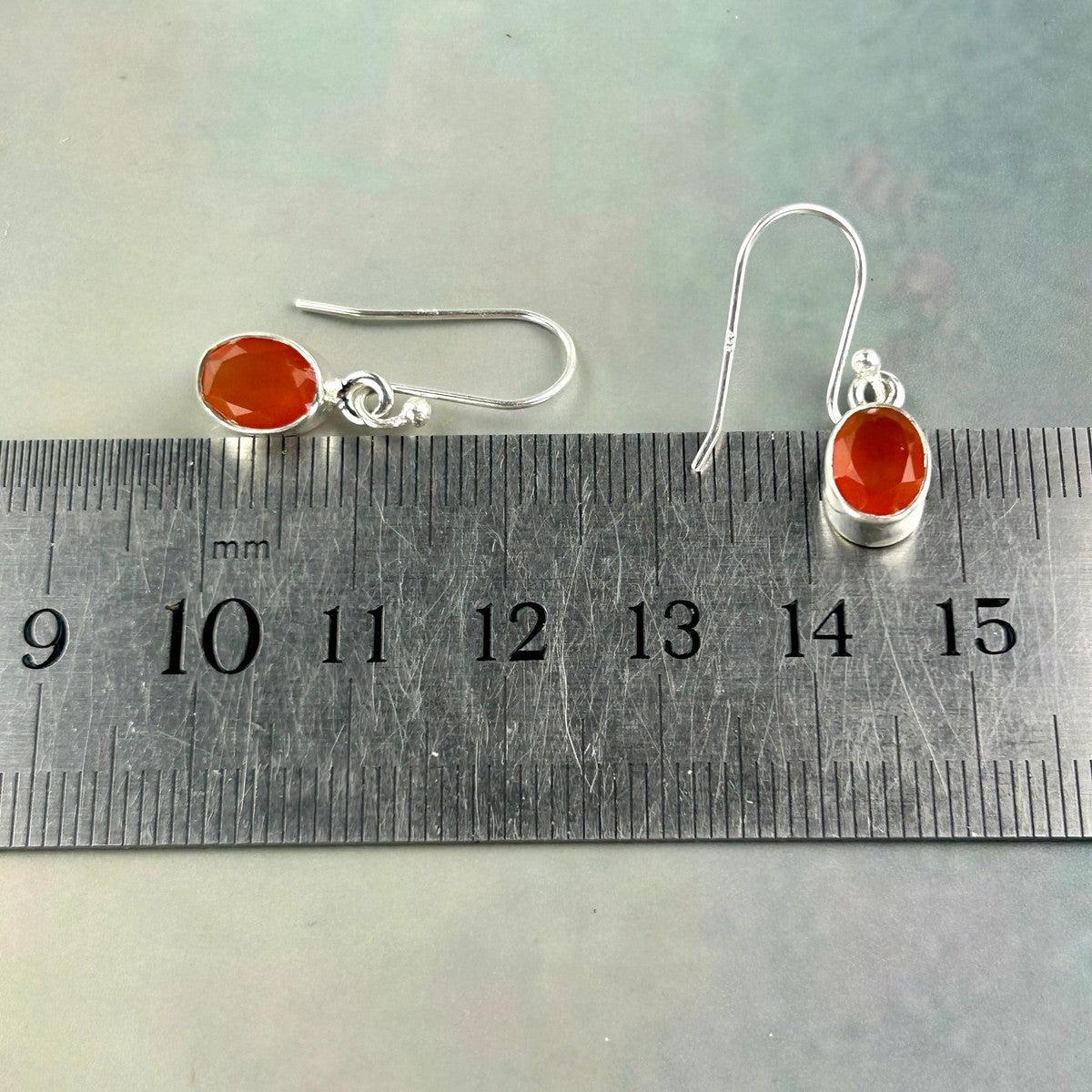 Delicate Oval Cut Gemstone Earrings