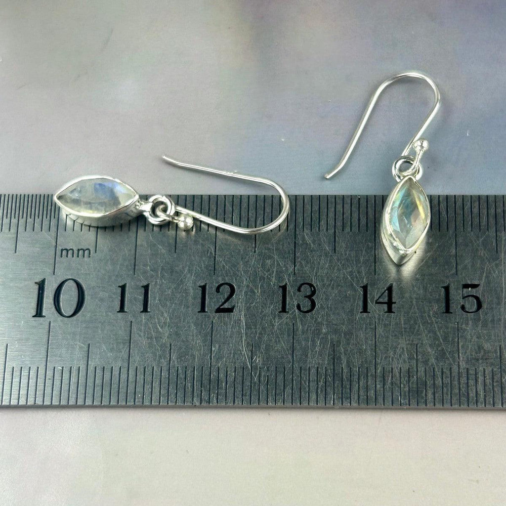 Rainbow Moonstone Sterling Silver Earrings