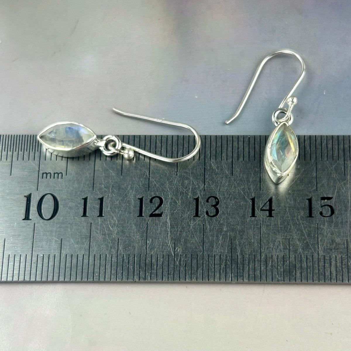 Rainbow Moonstone Sterling Silver Earrings