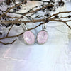 Pink Gemstone Silver Earrings