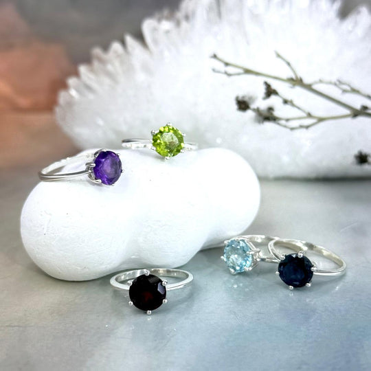 Assorted Gemstone Brilliant Cut Ring