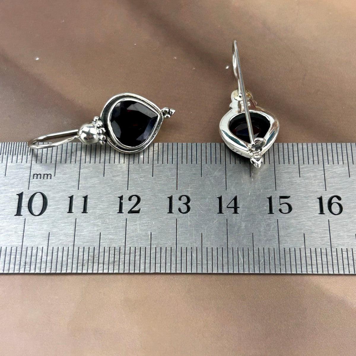 Garnet Teardrop Earrings