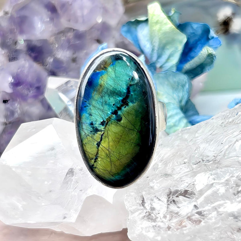 Labradorite Oval Ring