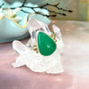 Large Size Chrysoprase Ring