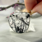 Tourmalated Quartz Teardrop Pendant