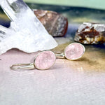 Pink Gemstone Oval Earrings