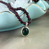 Green Tourmaline Pendant On Beaded Necklace