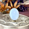 Blue Chalcedony Oval Ring