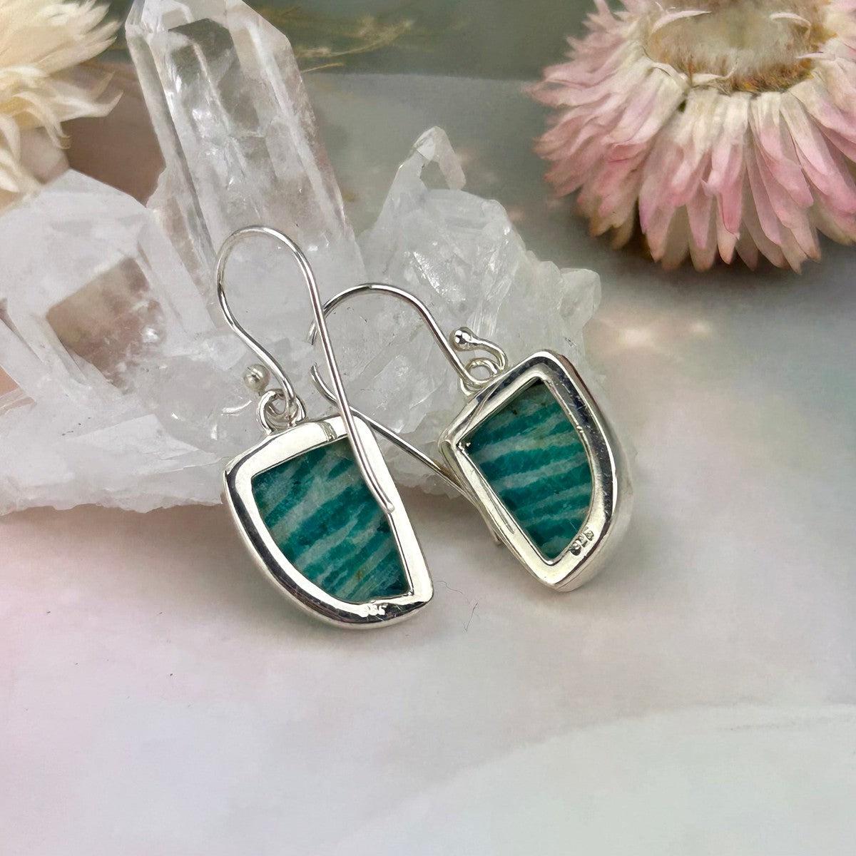 Amazonite Sterling Silver Drop Earrings