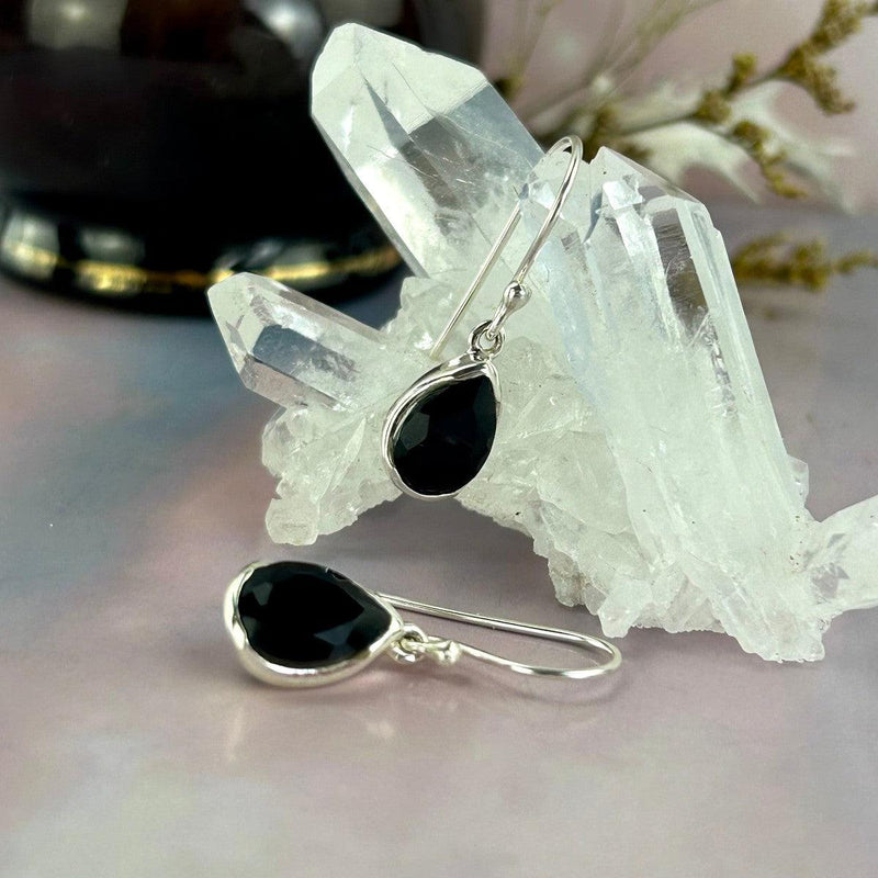 Classic Onyx Teardrop Earrings