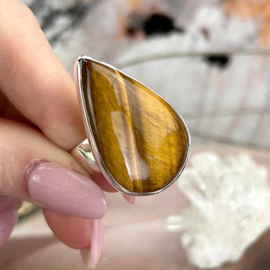 Women's Large Tiger Eye Ring