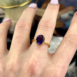 Oval Amethyst Gold Ring