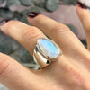 Real Rainbow Moonstone Ring