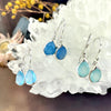 Teardrop Chalcedony Drop Earrings