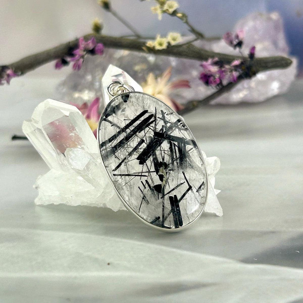 Tourmalated Quartz Oval Pendant
