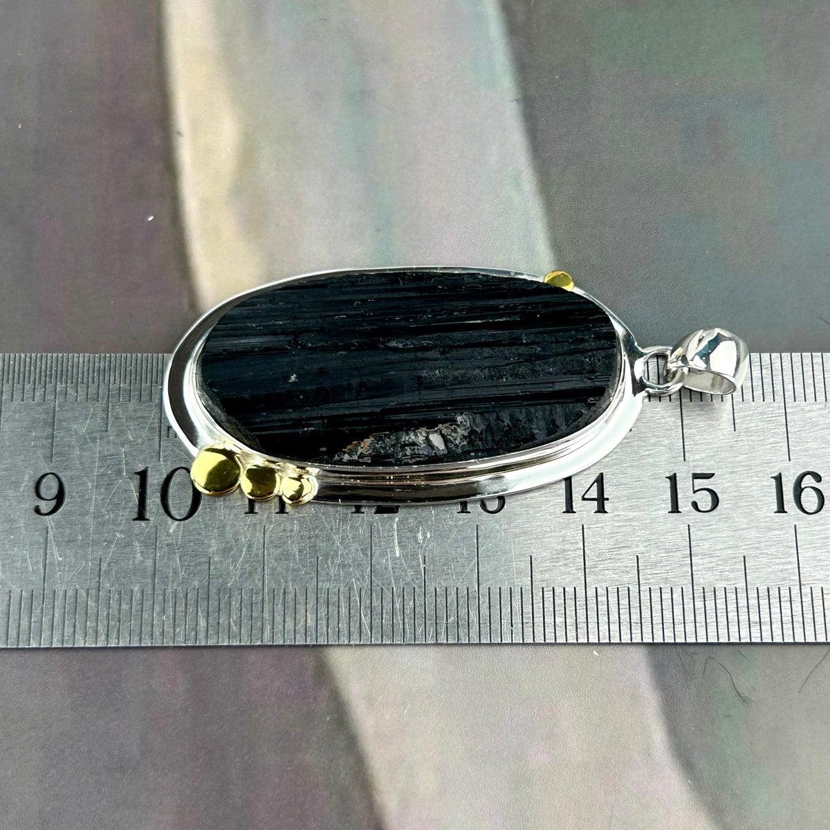 Black Tourmaline Raw Assorted Shape Pendants