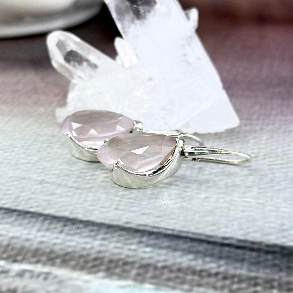 Pale Pink Gemstone Earrings