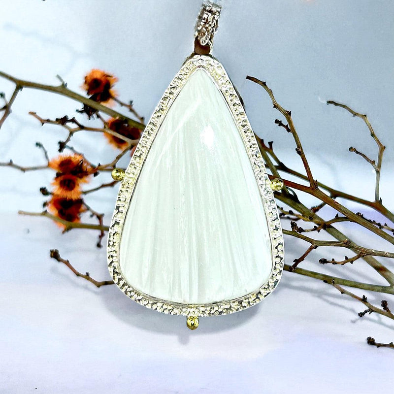 Large Scolecite Crystal Pendant