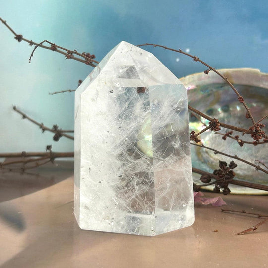 Clear Quartz With Phantom Inclusions Crystal Point 7.2cm