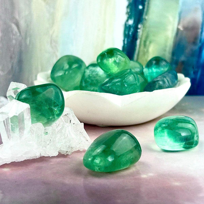 Green Fluorite Tumble Stone