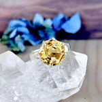 Geometric Shape Gemstone Ring